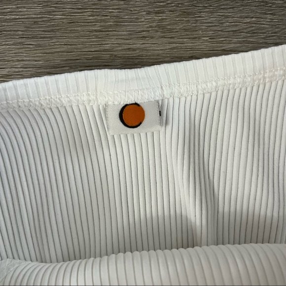 Tropic of C white cheeky ribbed bikini bottom size small - Picture 7 of 8